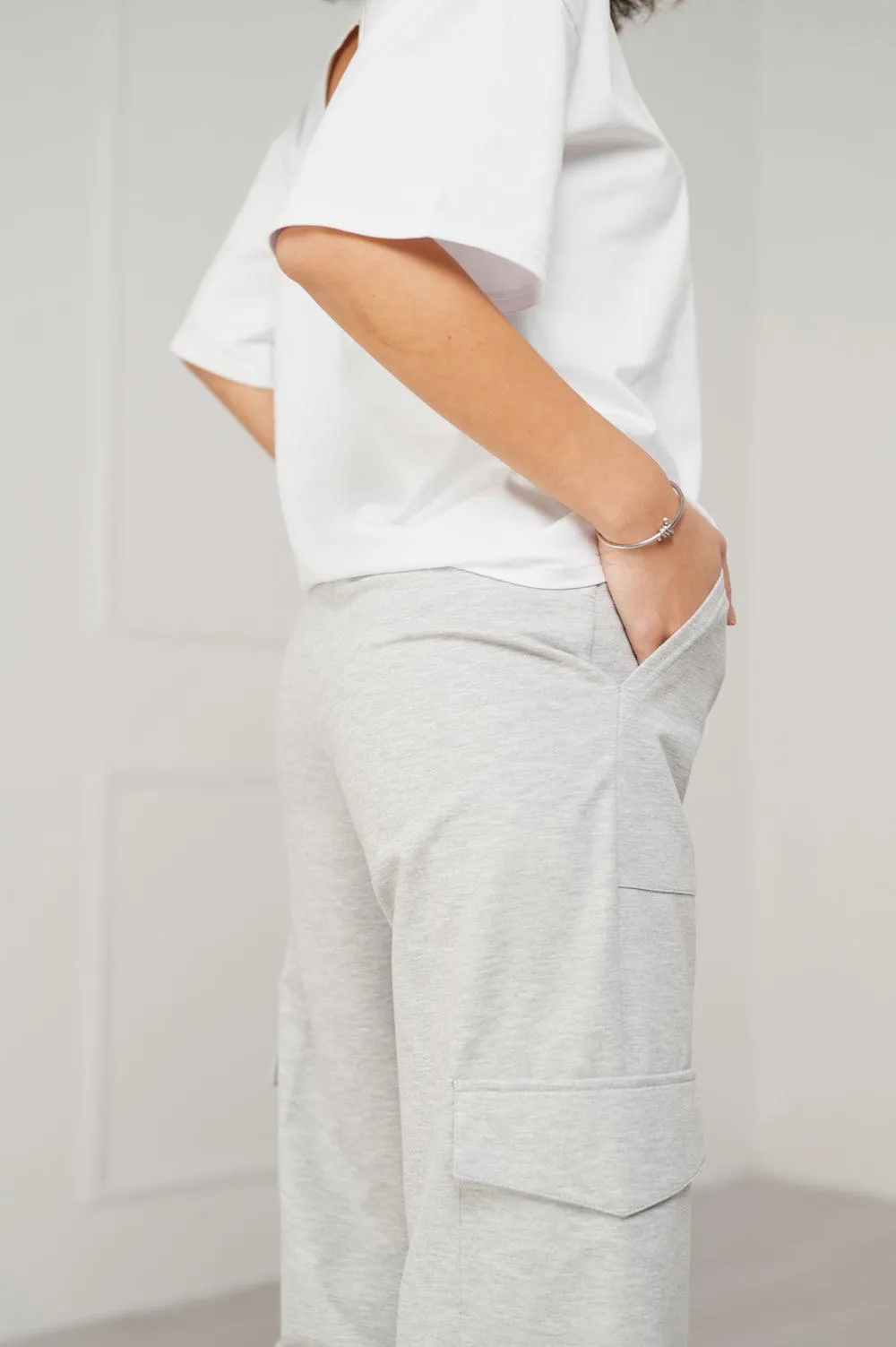 Sports cargo pants in melange