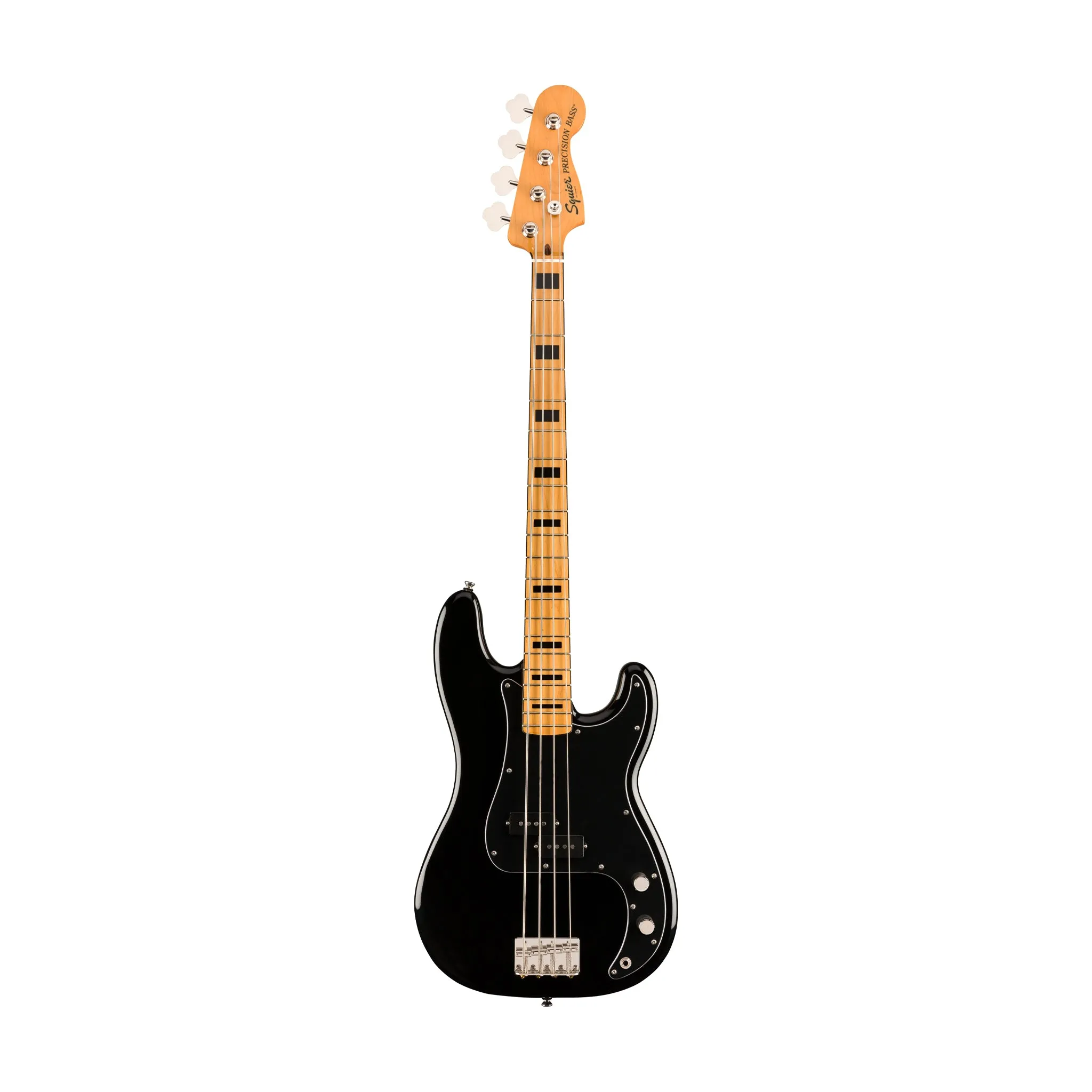 Squier Classic Vibe 70s Precision Bass Guitar, Maple FB, Black