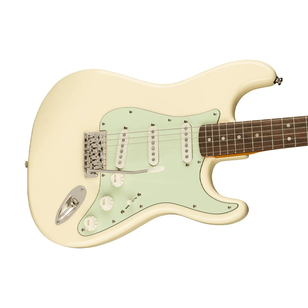 Squier FSR Classic Vibe 60s Stratocaster Electric Guitar, Indian Laurel FB, Olympic White