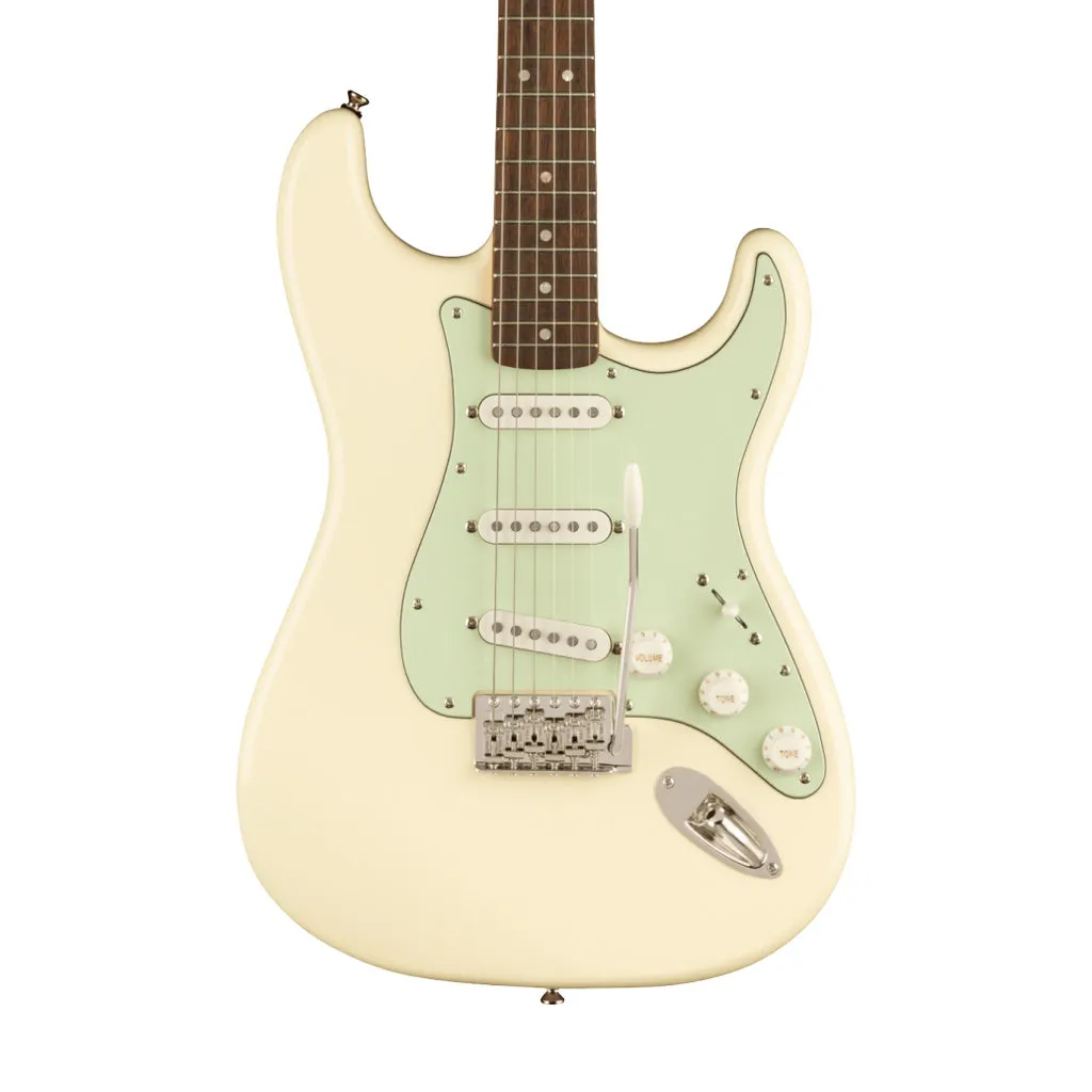Squier FSR Classic Vibe 60s Stratocaster Electric Guitar, Indian Laurel FB, Olympic White