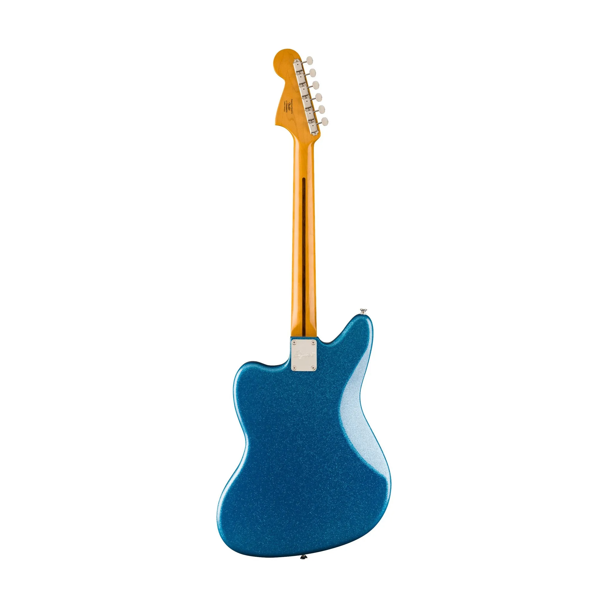 Squier FSR Classic Vibe 70s Jaguar Electric Guitar, Laurel FB, Blue Sparkle