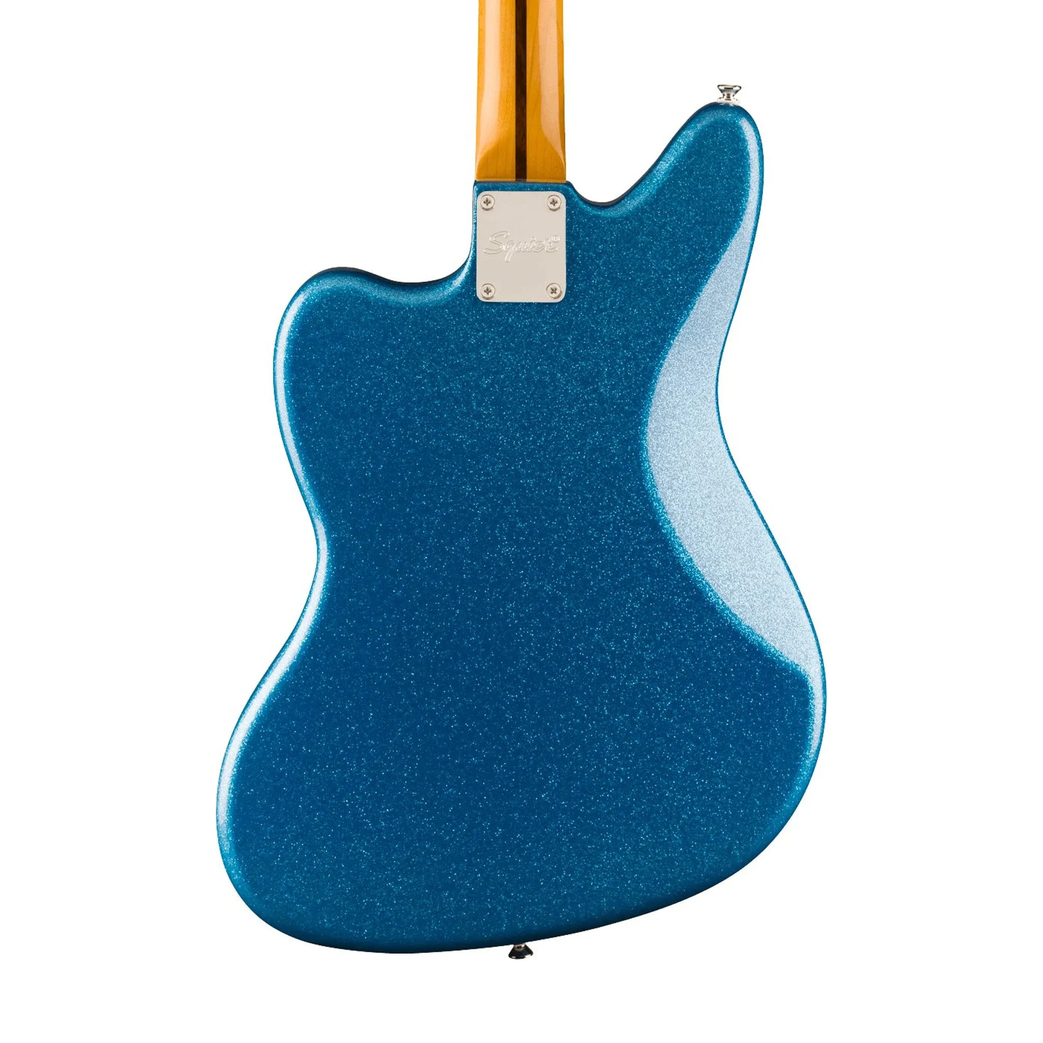 Squier FSR Classic Vibe 70s Jaguar Electric Guitar, Laurel FB, Blue Sparkle
