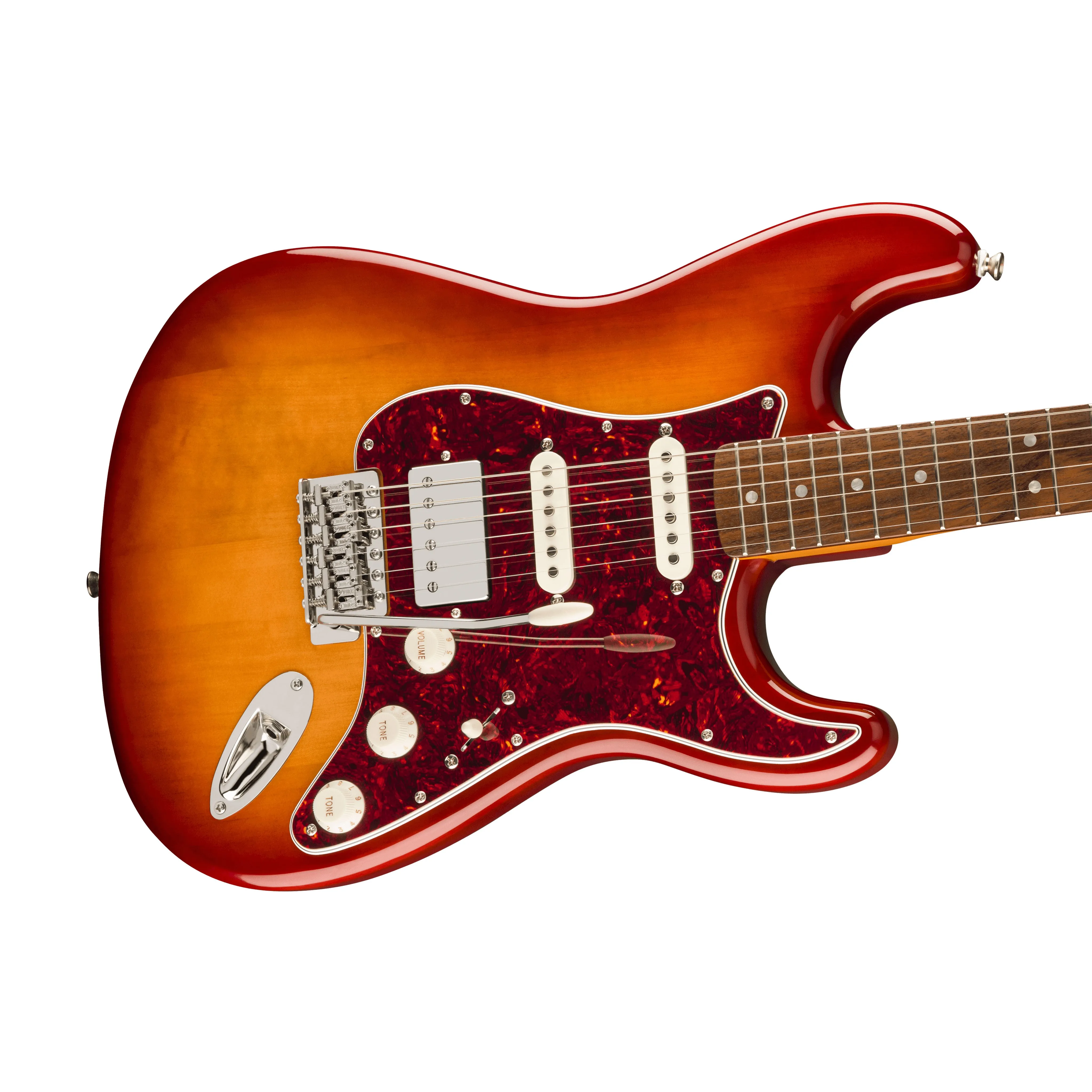 Squier Limited Edition Classic Vibe 60s Stratocaster HSS Electric Guitar, Laurel FB, Sienna Sunburst