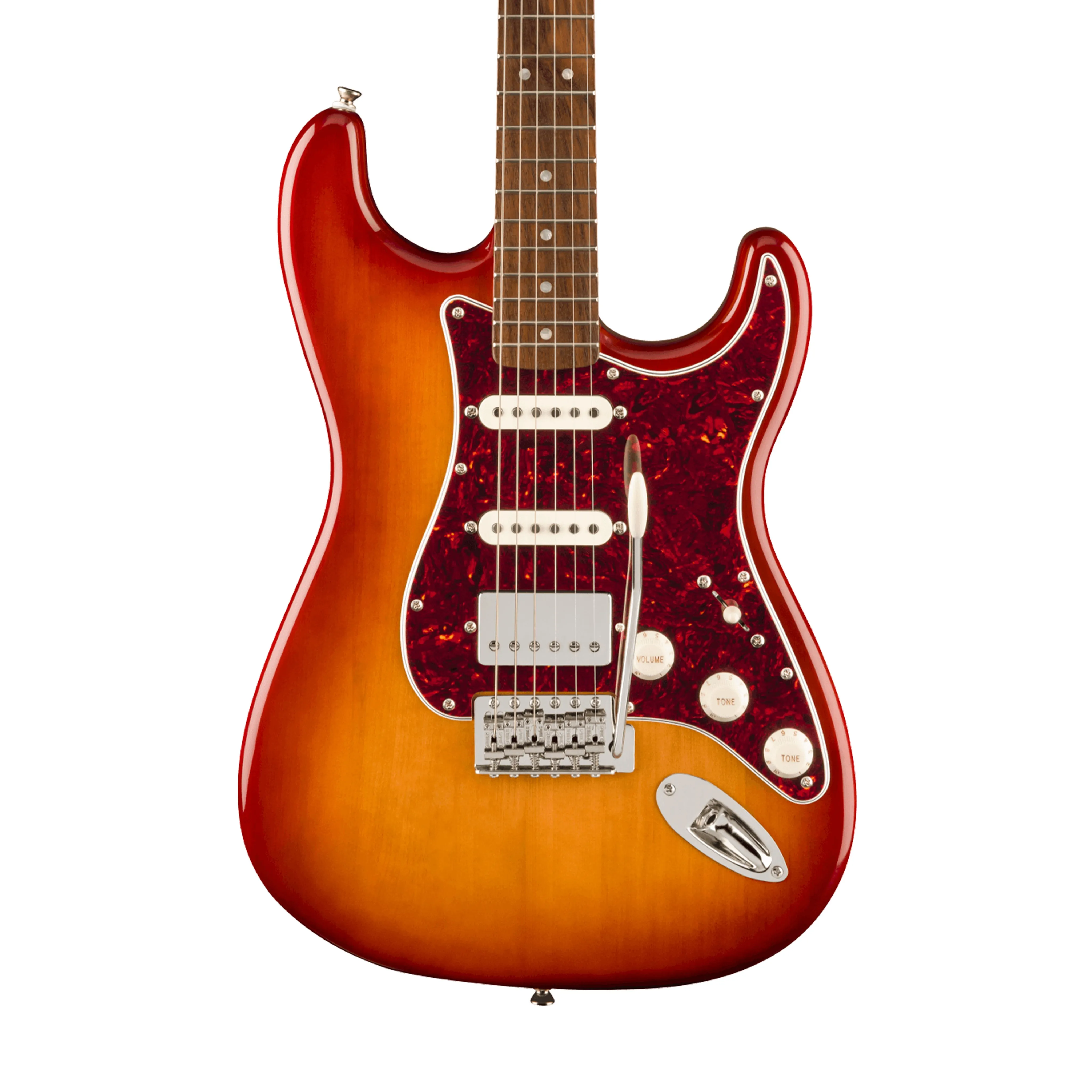 Squier Limited Edition Classic Vibe 60s Stratocaster HSS Electric Guitar, Laurel FB, Sienna Sunburst