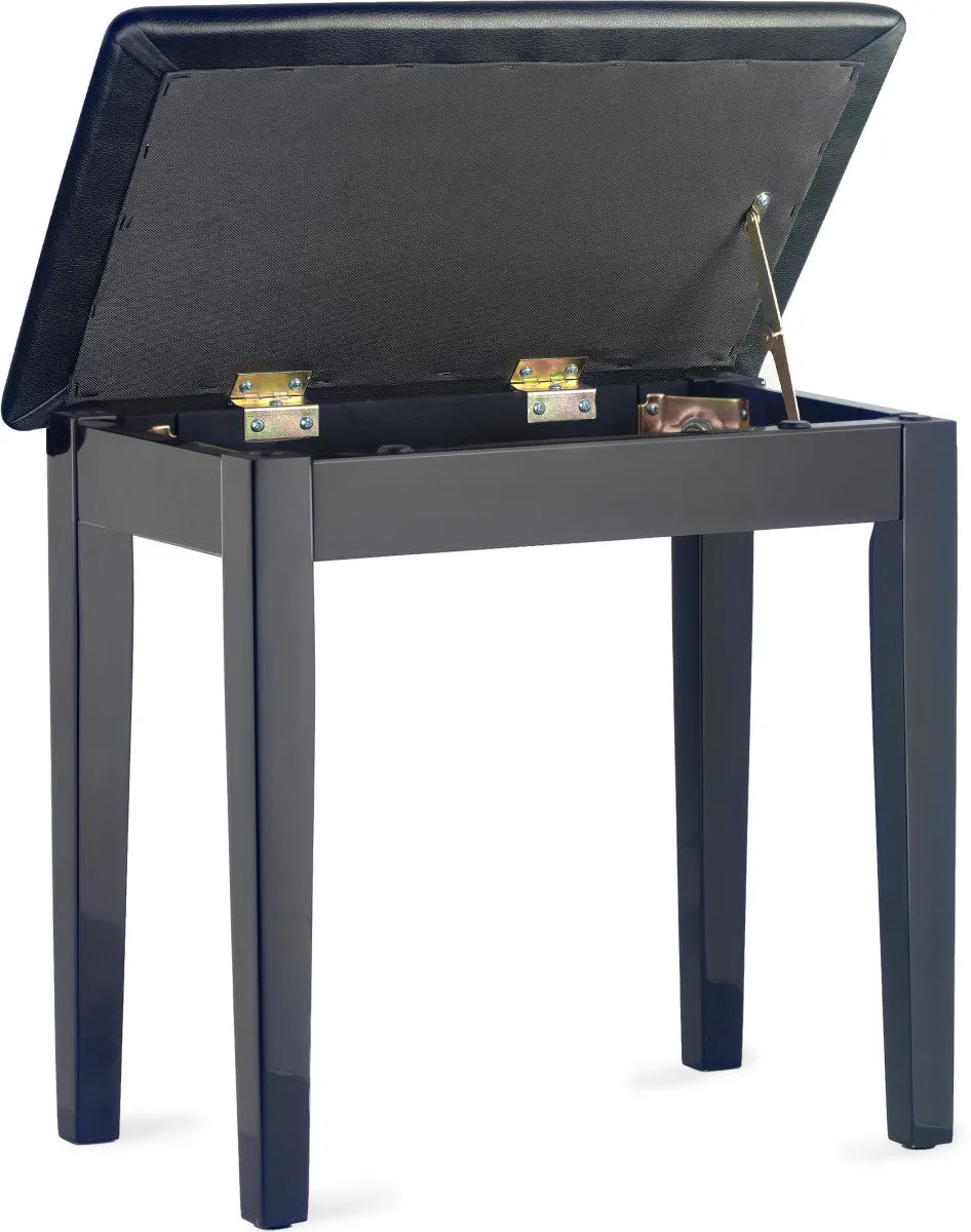 Stagg PBF23 BKP SBK Piano Bench with Storage Polished Black