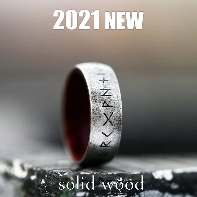 Stainless Odin Norse Viking Amulet Rune Mens Ring