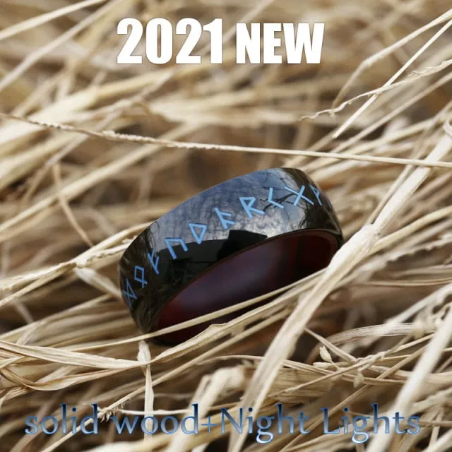 Stainless Odin Norse Viking Amulet Rune Mens Ring