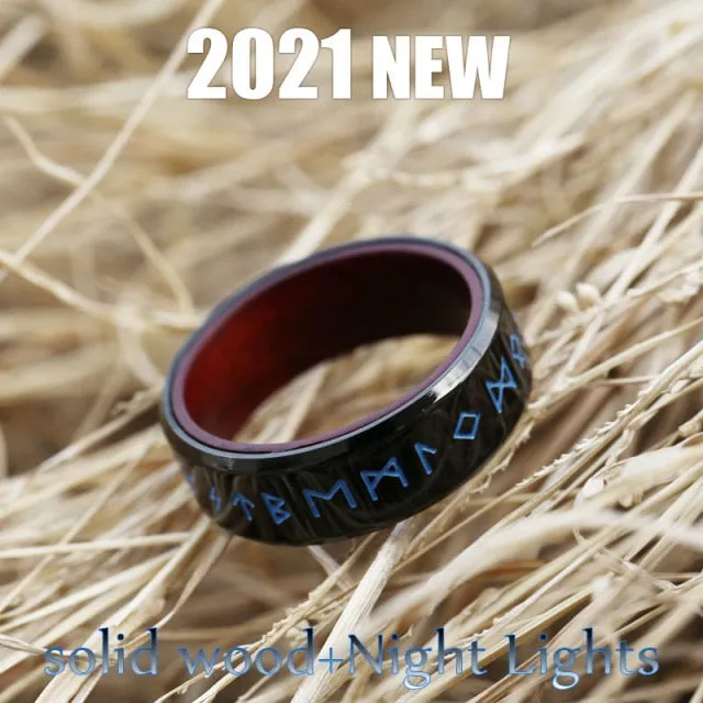 Stainless Odin Norse Viking Amulet Rune Mens Ring