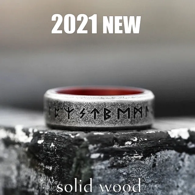 Stainless Odin Norse Viking Amulet Rune Mens Ring