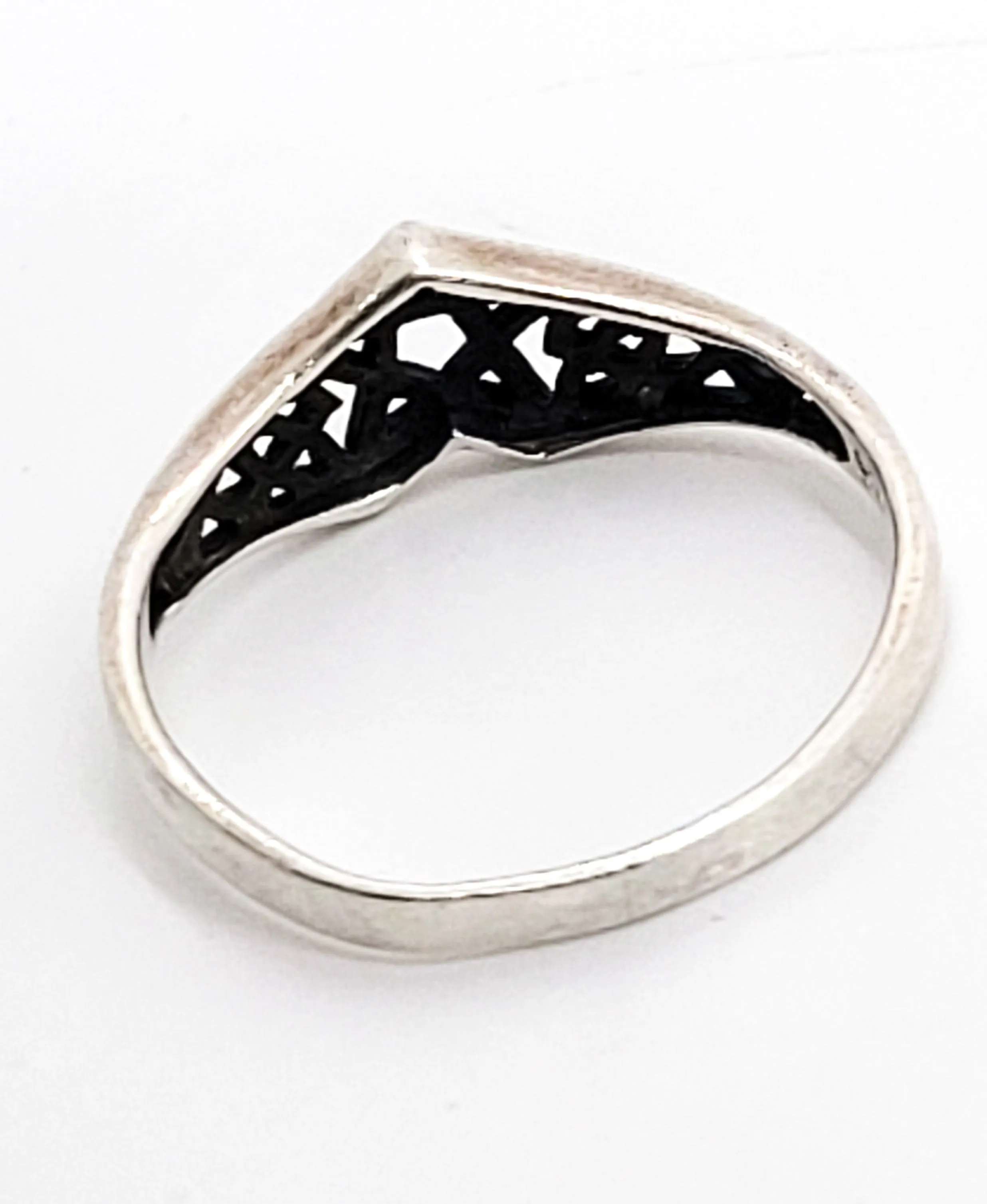 Star pentacle Celtic infinity knot vintage sterling silver band ring size 8
