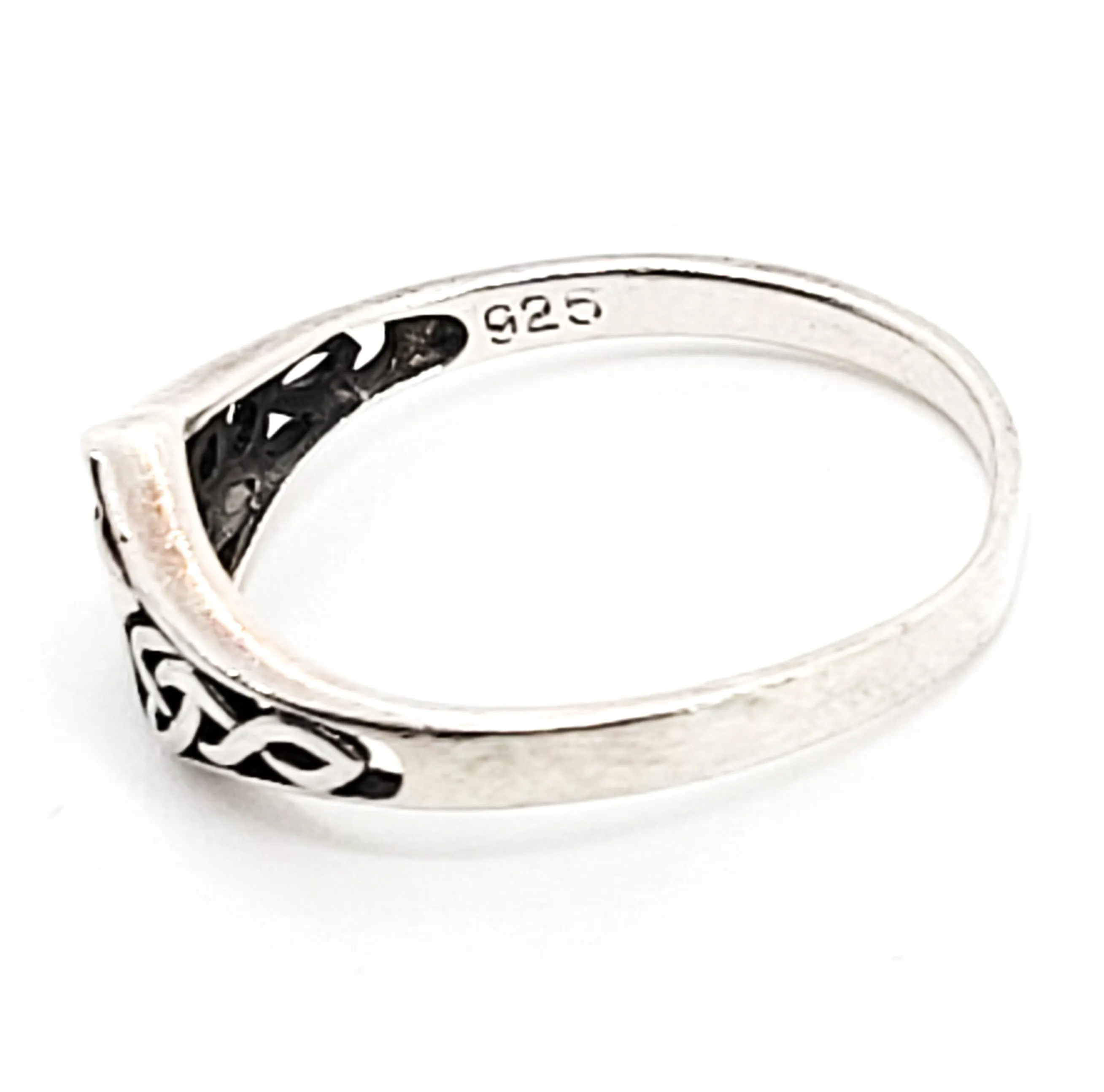Star pentacle Celtic infinity knot vintage sterling silver band ring size 8