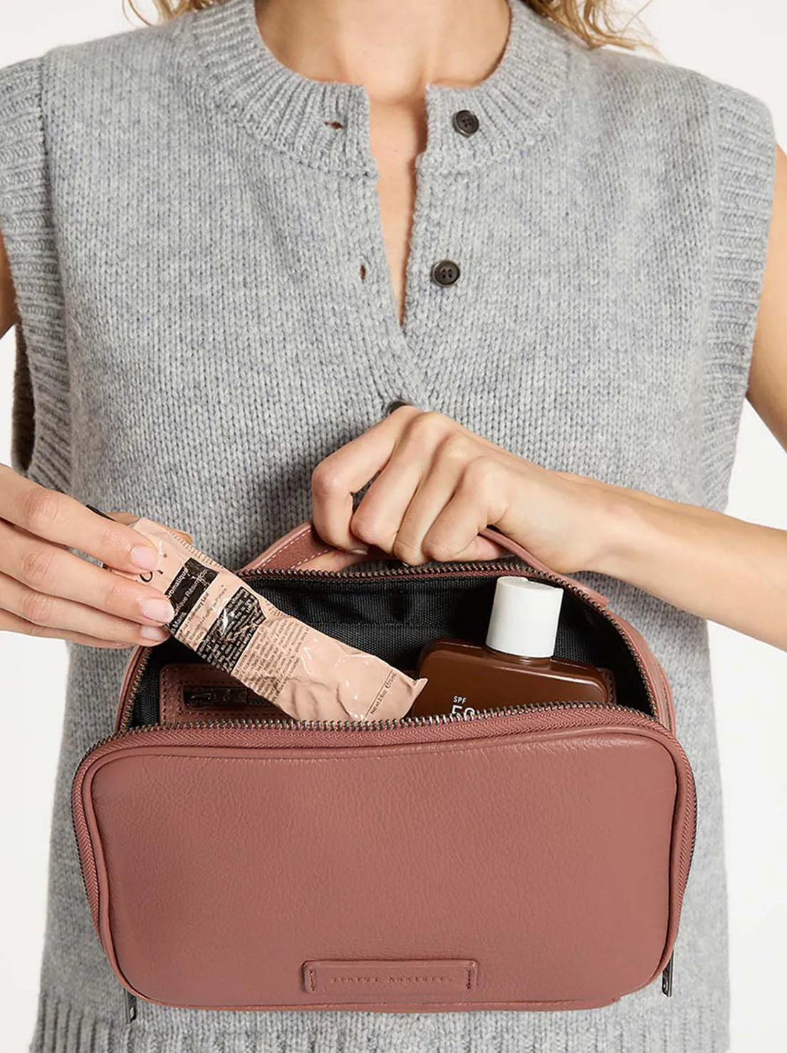 Status Anxiety - Other Side Toiletry Bag - Dusty Rose