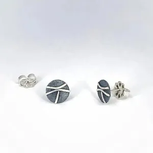 Sterling Silver and Patina Earrings