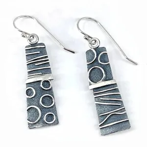 Sterling Silver and Patina Earrings