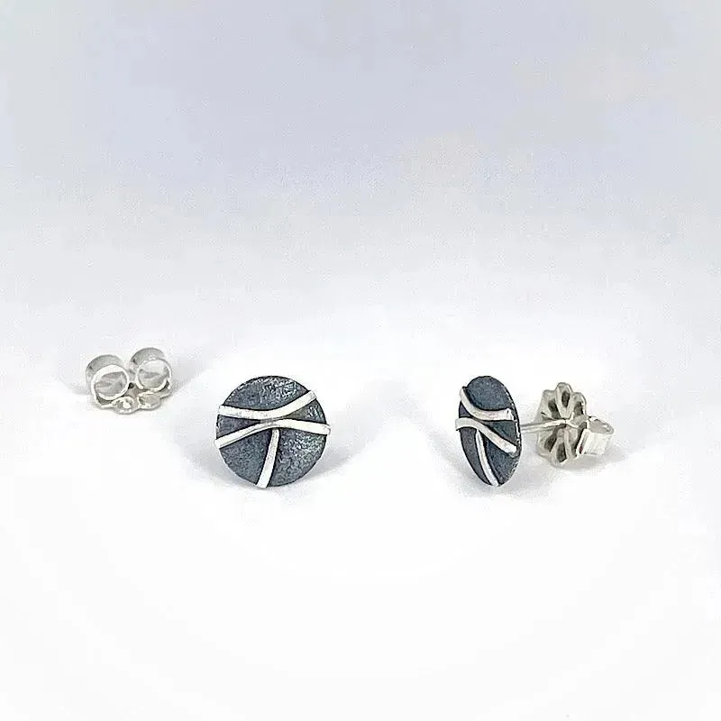 Sterling Silver and Patina Earrings