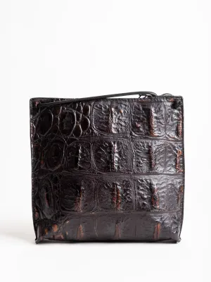 strappy pouch - neptune embossed monster croc