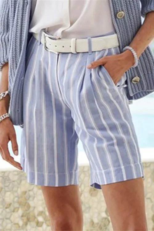 Stripe Pockets Shorts