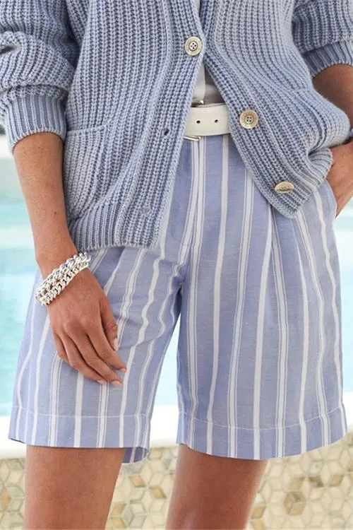 Stripe Pockets Shorts