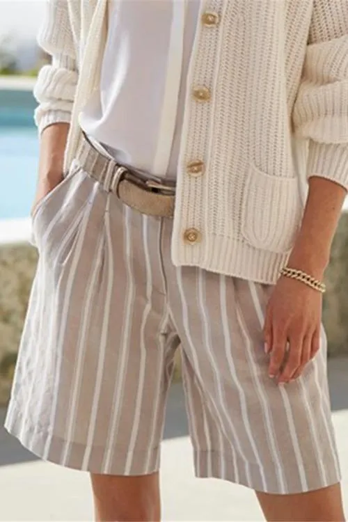 Stripe Pockets Shorts