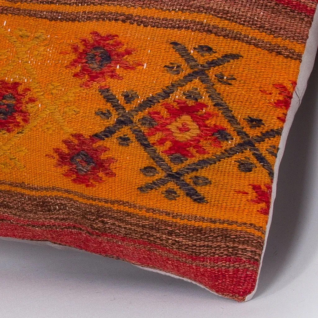 Striped Multiple Color Kilim Pillow Cover 16x16 7423