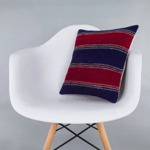 Striped Multiple Color Kilim Pillow Cover 16x16 7563