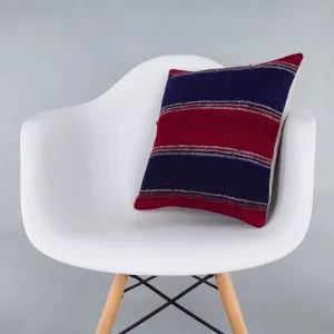 Striped Multiple Color Kilim Pillow Cover 16x16 7564