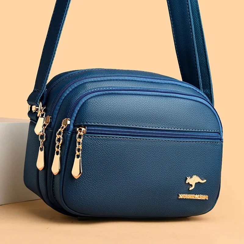 Stylish Multi-pocket PU Leather Shoulder Bag