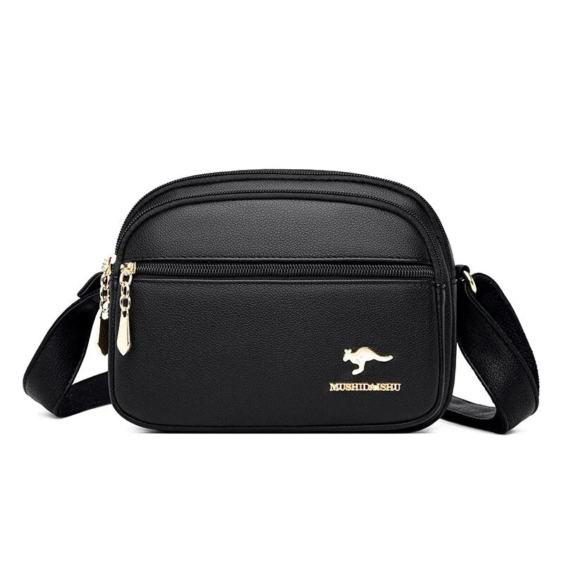 Stylish Multi-pocket PU Leather Shoulder Bag