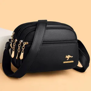 Stylish Multi-pocket PU Leather Shoulder Bag