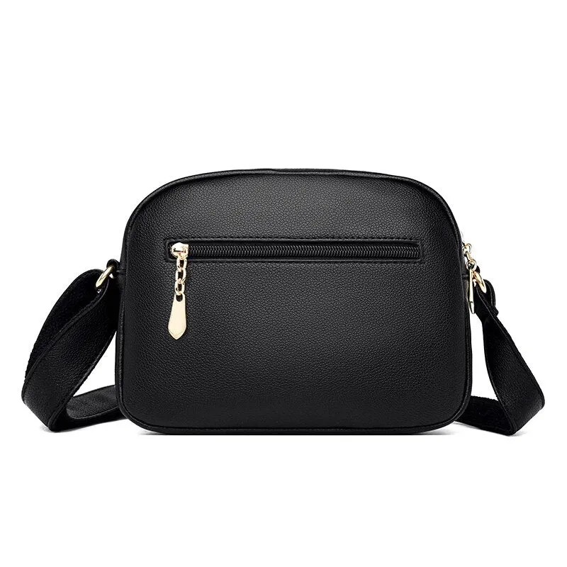 Stylish Multi-pocket PU Leather Shoulder Bag