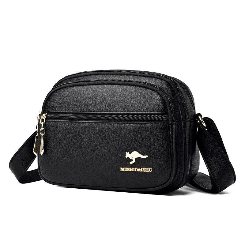 Stylish Multi-pocket PU Leather Shoulder Bag