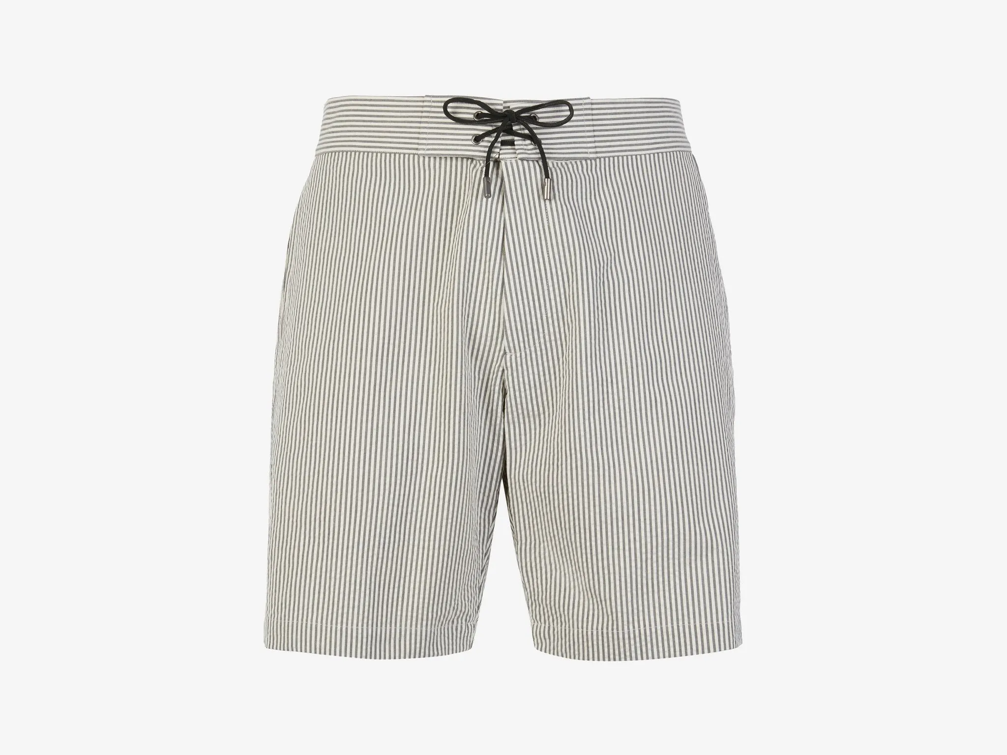Sunset Short Cotton and Hemp Denim Drawstring Short - Pearl Grey