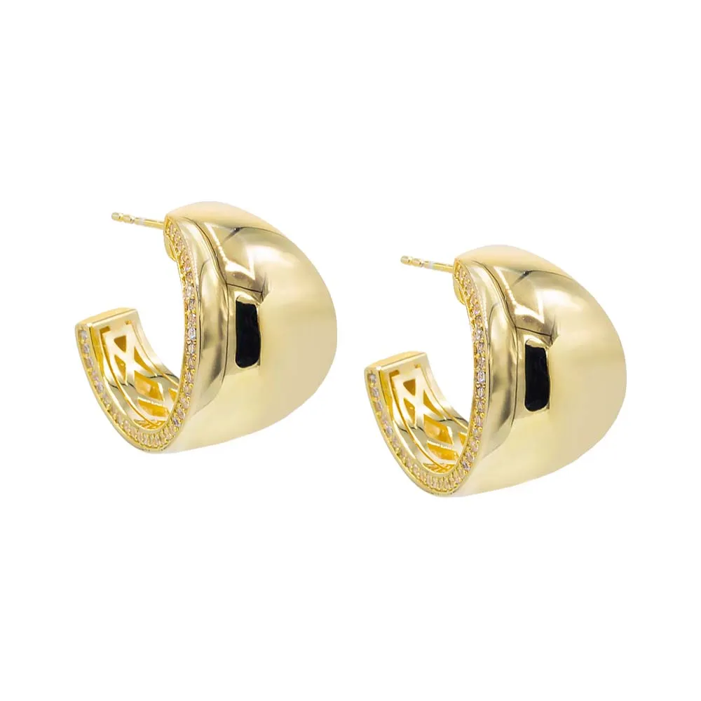 Super Wide Graduated Hoop Earring
