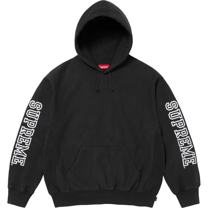 Supreme "Collegiate Sleeve" Hooded Sweatshirt Black