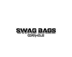 Swag Bags Cornhole Logo Stickers (Black & White)