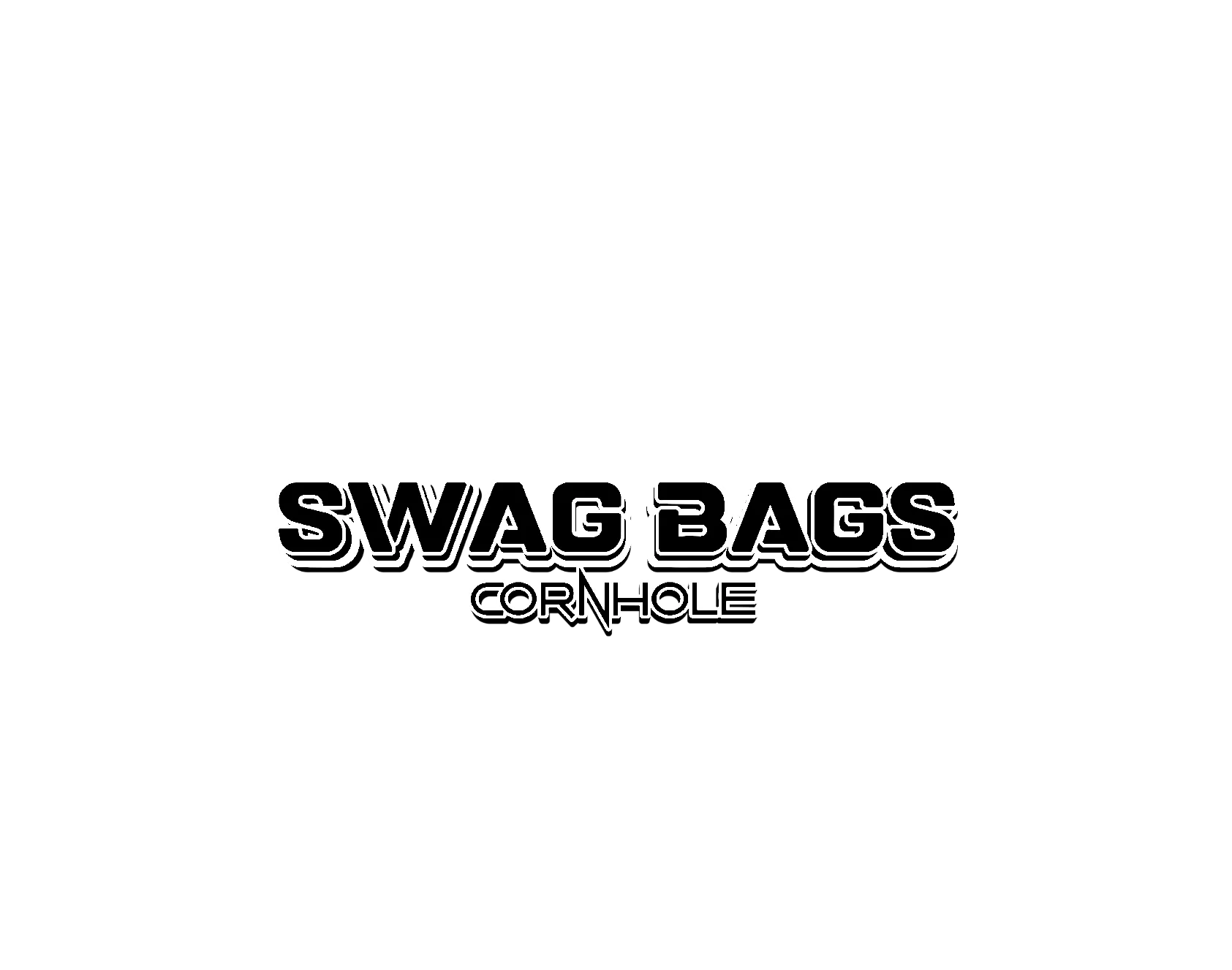 Swag Bags Cornhole Logo Stickers (Black & White)