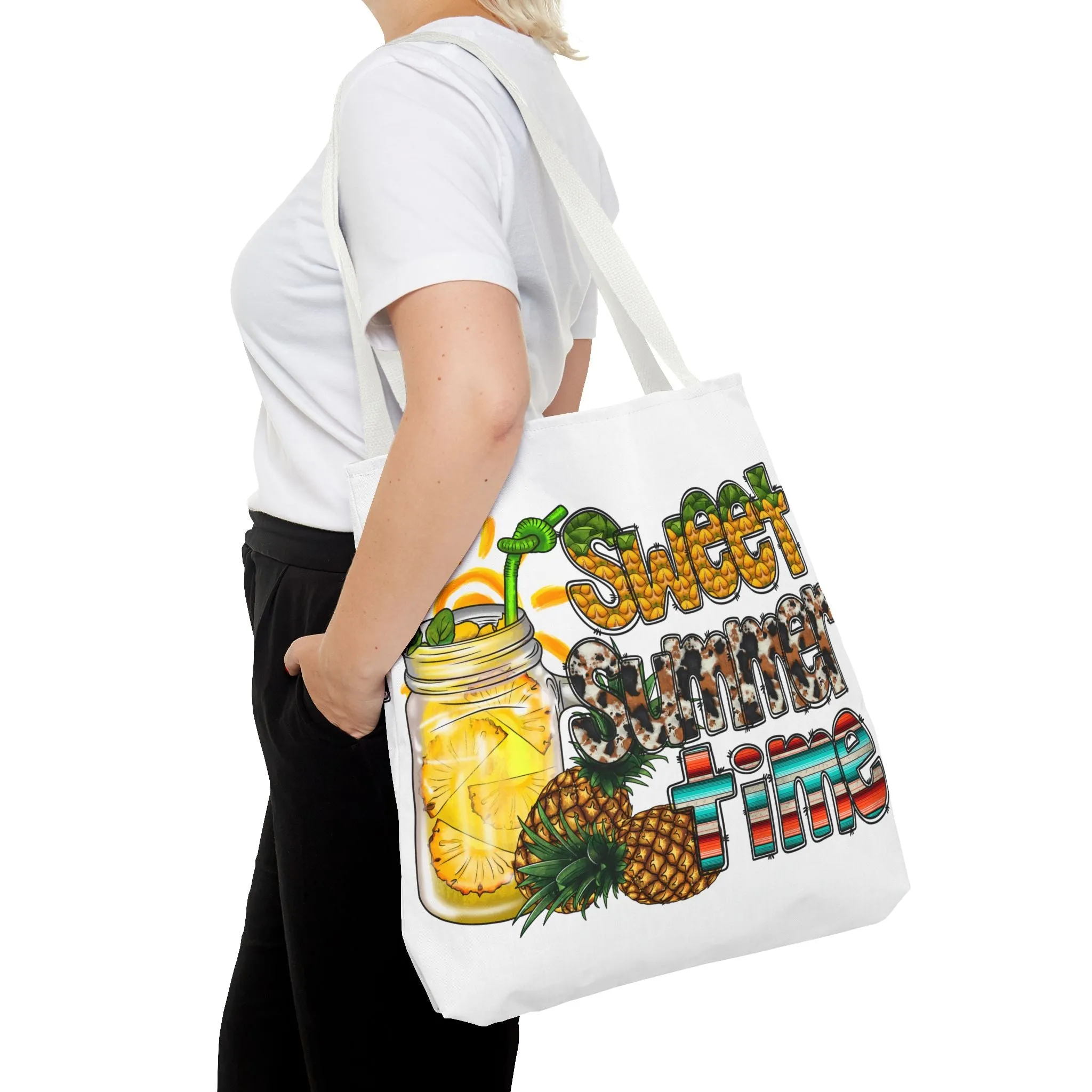 Sweet Summer Time Pineapple Tote Bag