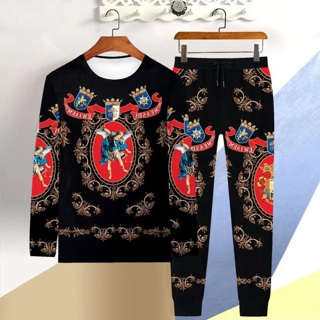 T-shirt men 3D casual suit