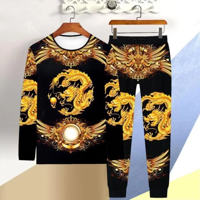 T-shirt men 3D casual suit