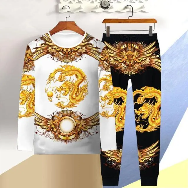 T-shirt men 3D casual suit