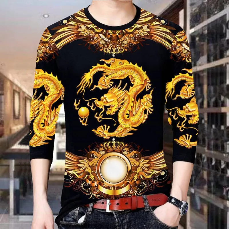 T-shirt men 3D casual suit