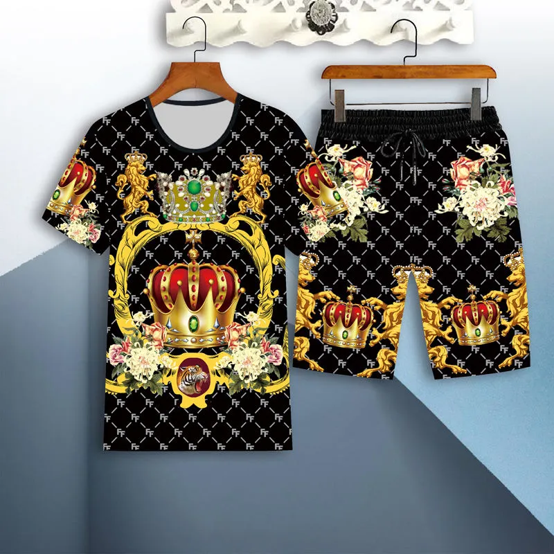 T-shirt men's suit 2-piece