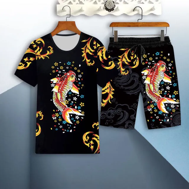 T-shirt men's suit 2-piece