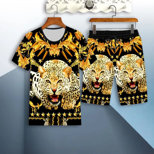 T-shirt men's suit 2-piece