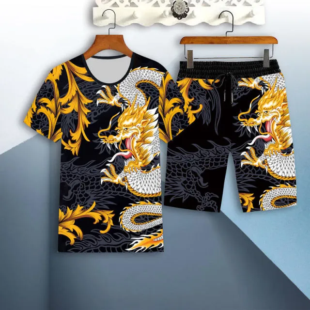 T-shirt men's suit 2-piece
