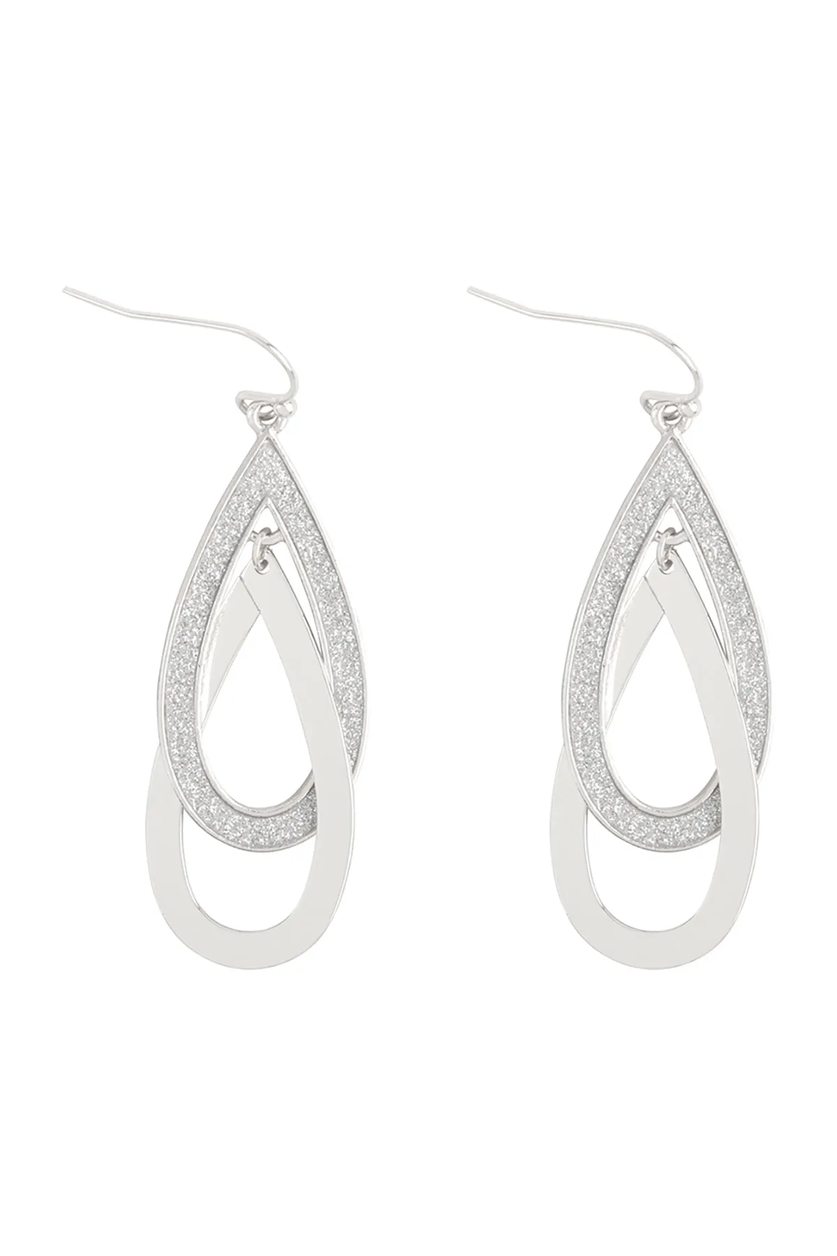 TEARDROP DANGLING SAND STICKER EARRINGS