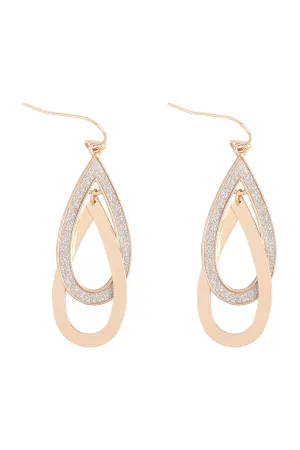 TEARDROP DANGLING SAND STICKER EARRINGS