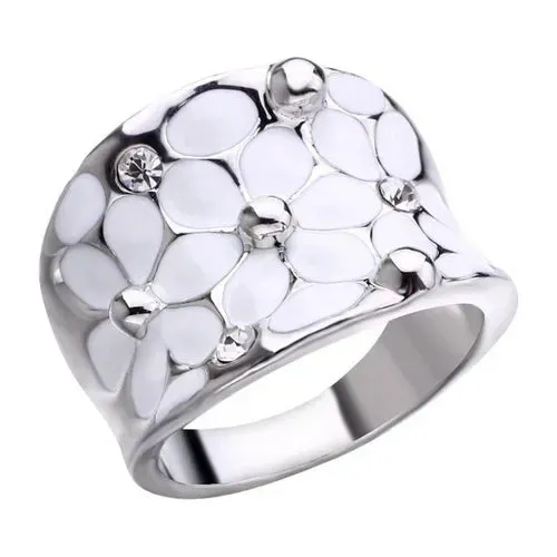 Temperament Wedding Jewellery Fashion Flower Oil Dripping Ring for Women