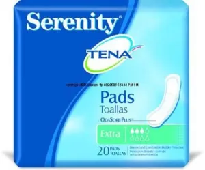 TENA Serenity Bladder Control Pads Absorbency Heavy Regular 42800 14/PK