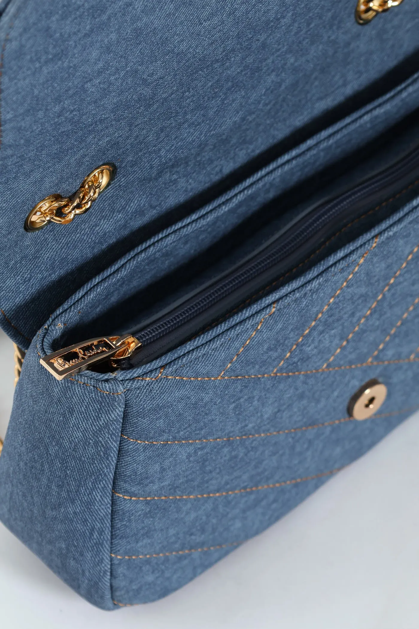 Tessa Shoulder Chain Bag - Denim